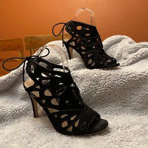 Aldo Cutout Suede 4" Stiletto Heel with Tie on back of shoe- Size 9